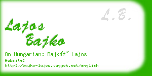 lajos bajko business card